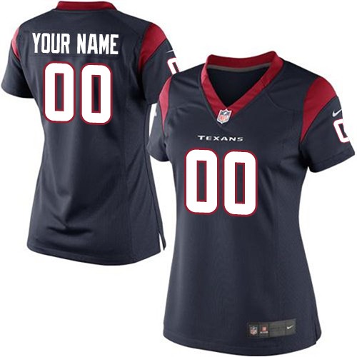 Women's Elite Nike Jersey Navy Blue Home - Customized NFL Houston Texans